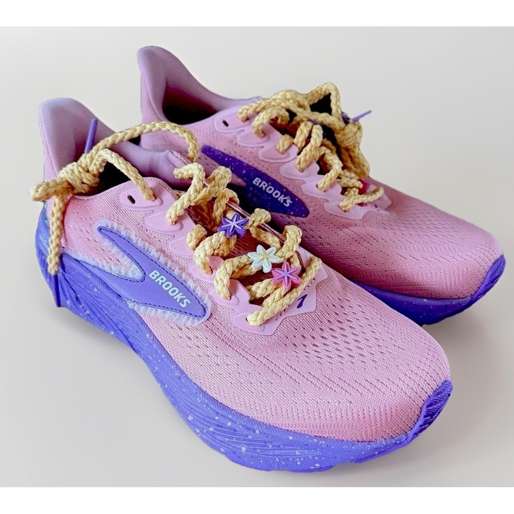 WDW 2026 RunDisney Brooks Ghost 17 Rapunzel Princess Shoes Womans SZ 8.5 Tangled - Picture 2 of 9